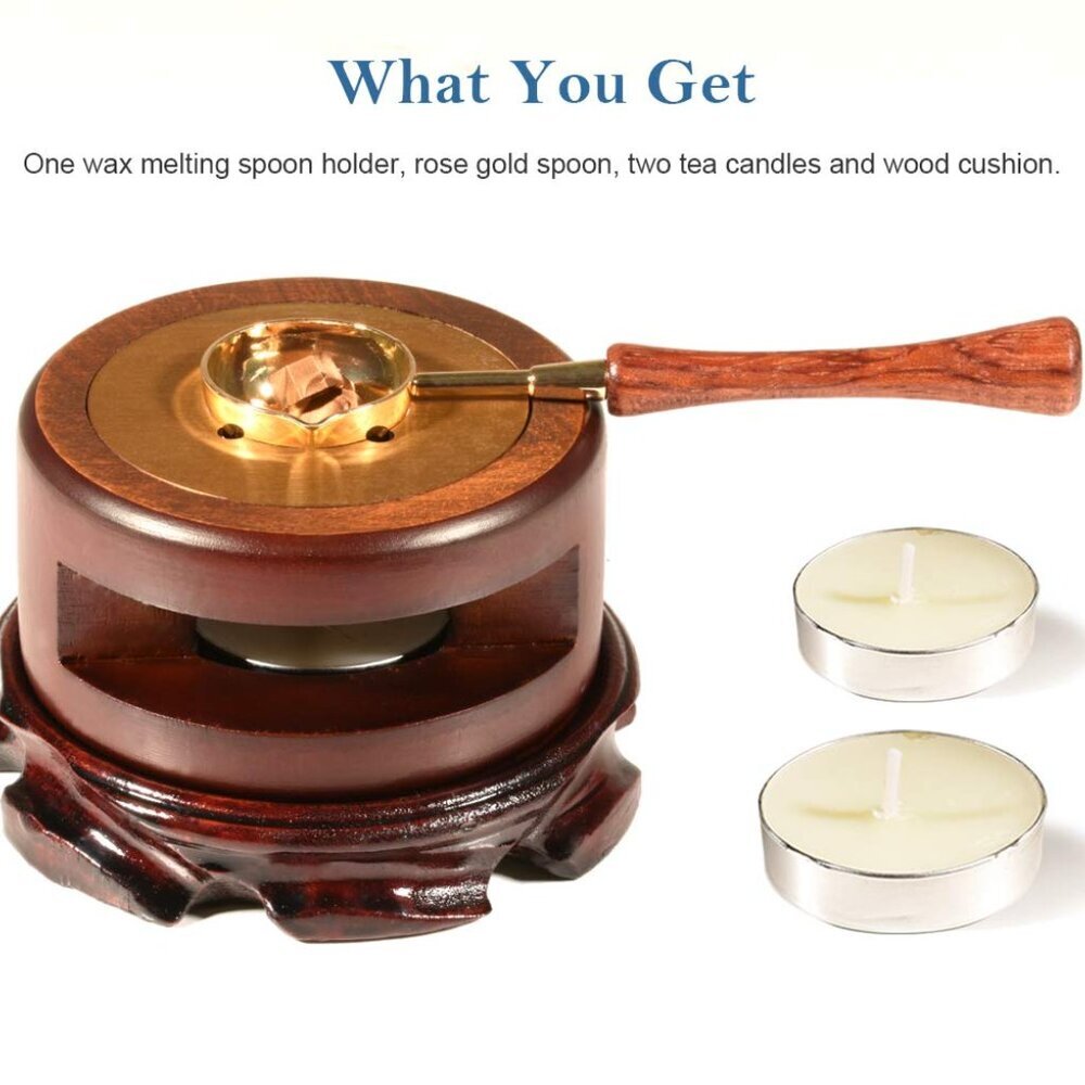 Wax Seal Maker Kit - Wax Seal Warmer & Melting Furnace, Wedding Spoon Holder & E - Picture 5 of 7